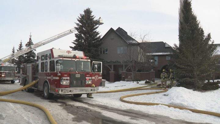 Firefighters were called to a house fire in Canso Crescent S.W. at around 1:50 p.m. on Sunday.