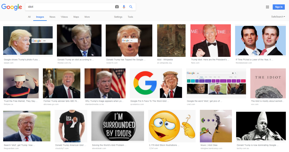 Google CEO explains why Donald Trump shows up in ‘idiot’ search results - image
