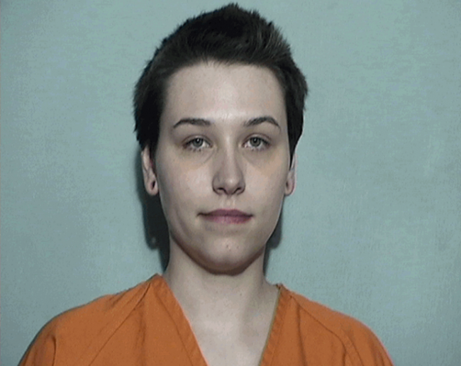 Elizabeth Ridge Lecron seen in a booking photo provided by the Lucas County Corrections Center in Toledo, OH.