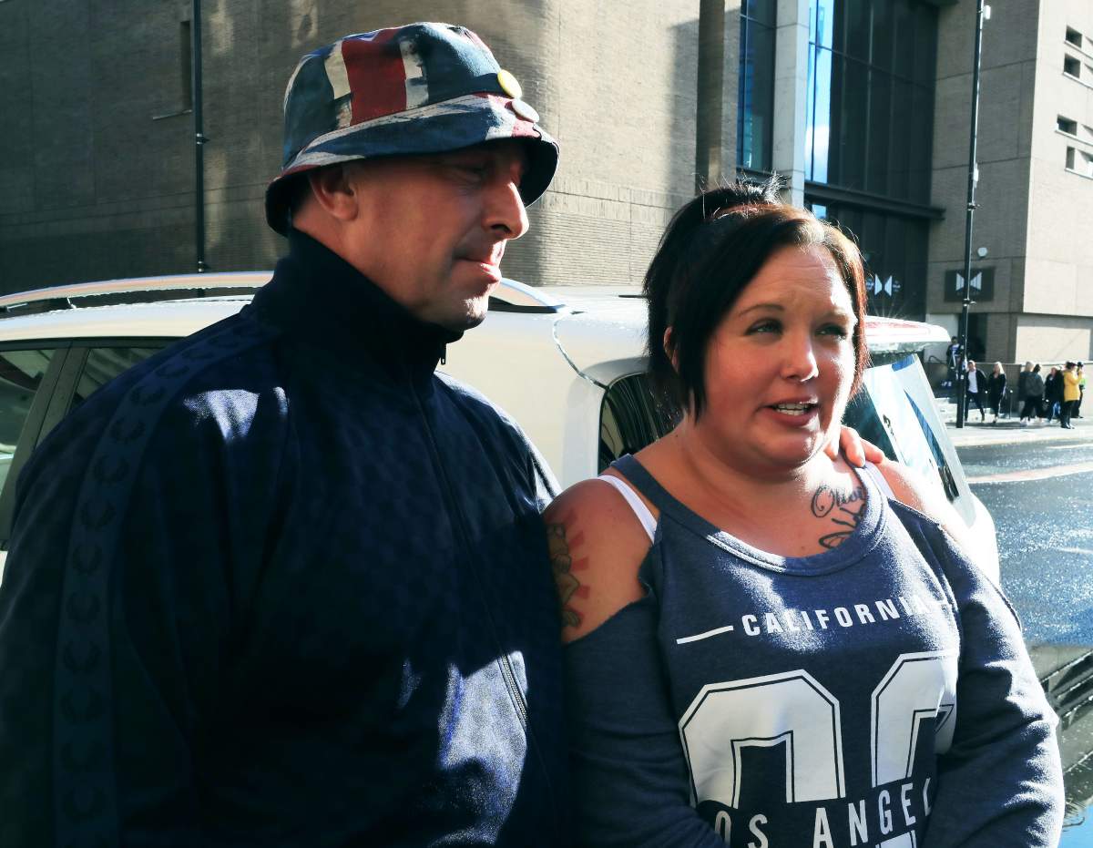 Charlotte and Paul Hodgson, mother and stepfather of victim Olivia Campbell-Hardy, prior to the ‘We Are Manchester’ benefit show on Sept. 9, 2017.