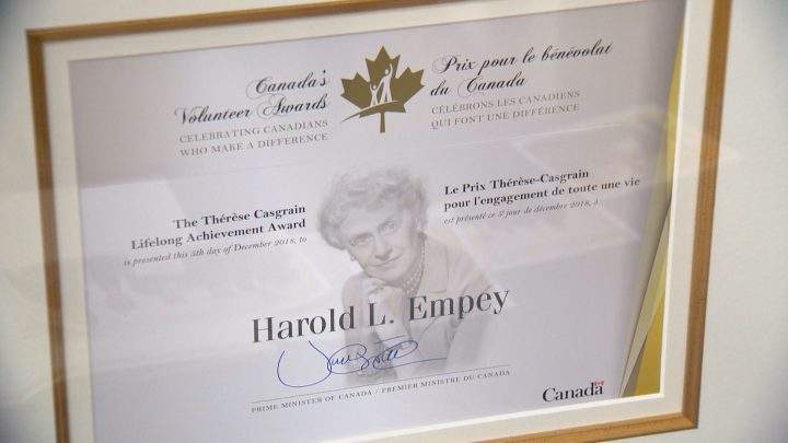 Harold Empey’s Thérèse Casgrain Lifelong Achievement Award.