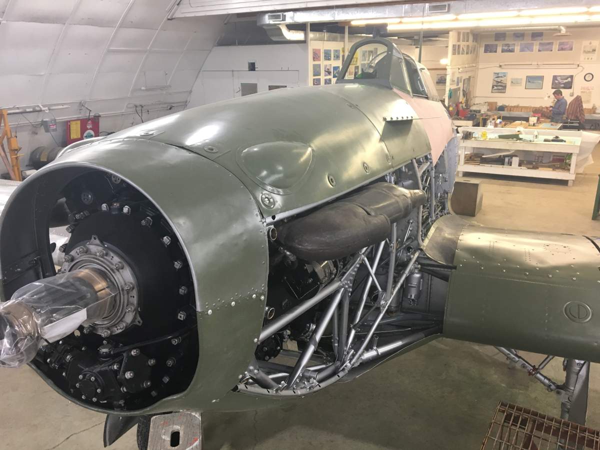 Hawker Hurricane airplane restored in Wetaskiwin, Alta. December 14, 2018