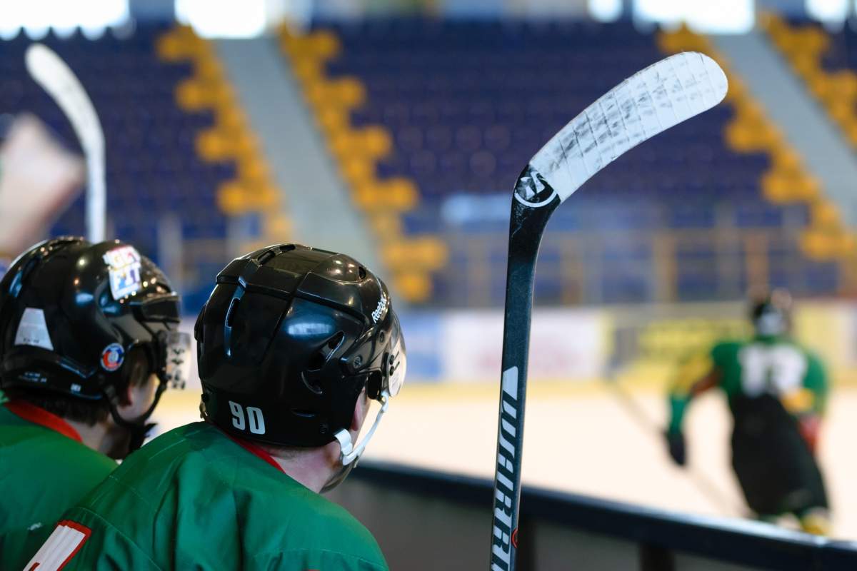 A file photo of kids at a hockey rink.