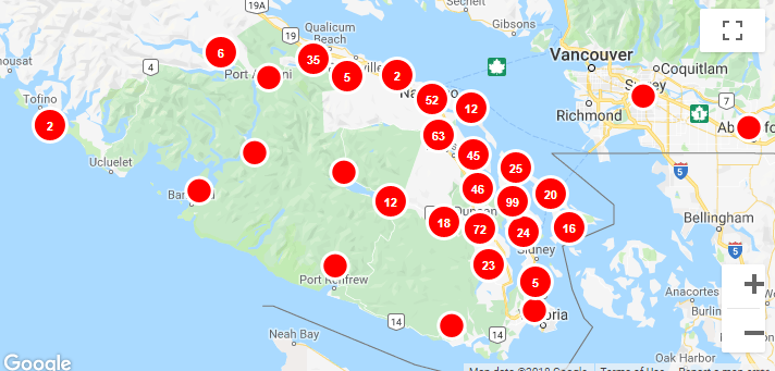 Power outages as of 9 a.m., Dec. 25, 2018.