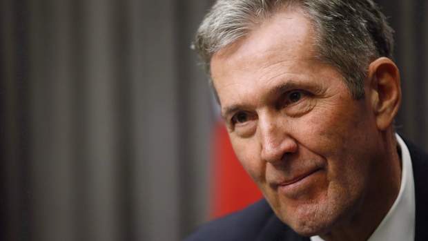 More public-sector job cuts appear to be looming in Manitoba, and a long-standing ban on civil service layoffs is about to expire. Manitoba Premier Brian Pallister speaks to media after the reading of the throne speech at the Manitoba Legislature in Winnipeg, Tuesday, Nov. 20, 2018.