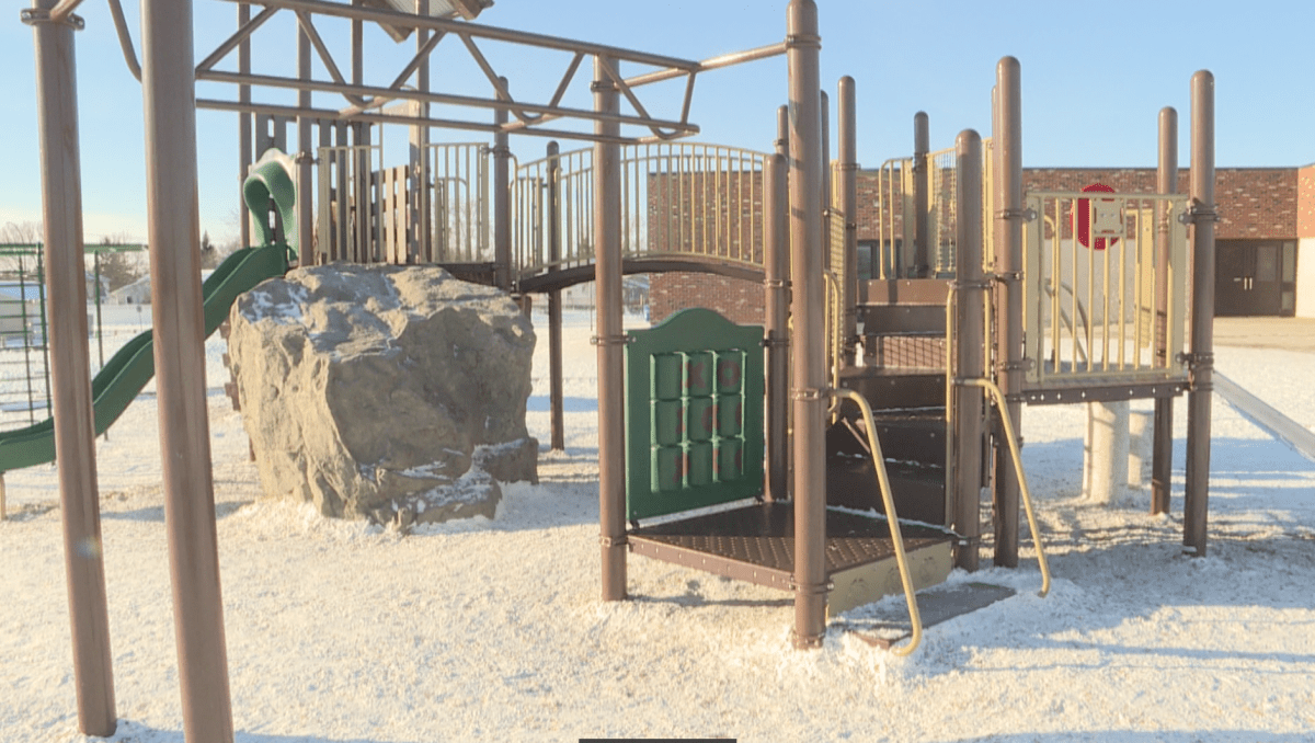 The playground at Harold Hatcher Elementary school, where the incident occurred.
