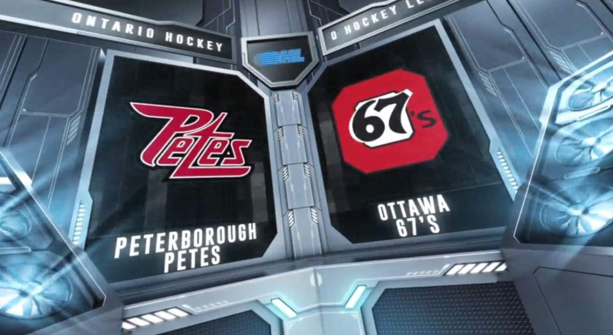 The Ottawa 67's doubled the Peterborough Petes 4-2 on Sunday afternoon in Ottawa in OHL action.