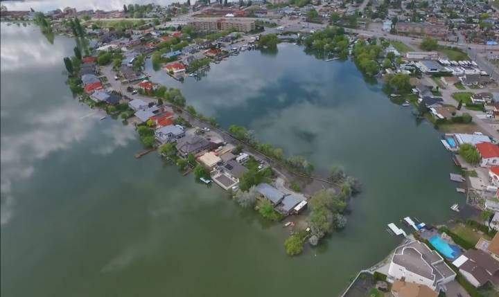 Osoyoos Lake levels reached flood stage in May 2018. 