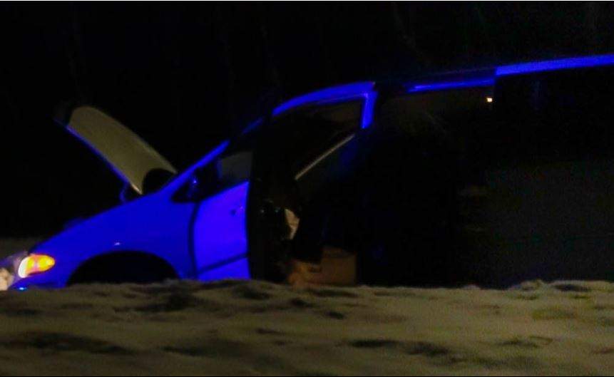 A spike belt was deployed along the highway near Exit 467 B, in Painsec, N.B. The vehicle came to a stop near the next exit and the two suspects fled on foot.