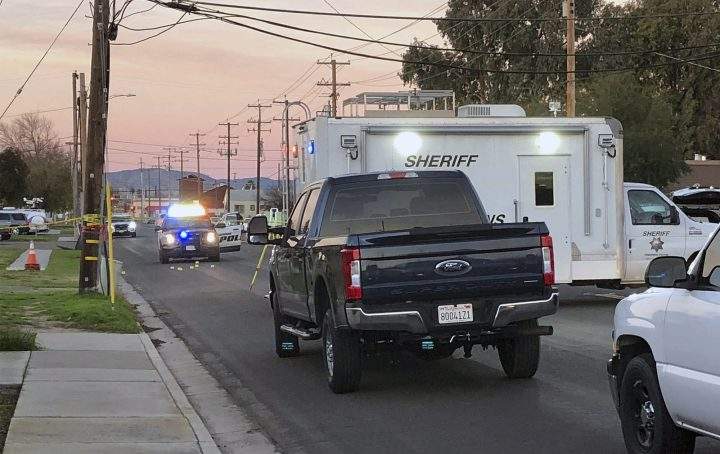 Police investigate the scene of a shooting that took the life of Newman Police Officer Ronil Singh, 33, on Wednesday, Dec. 26, 2018, in Newman, Calif.