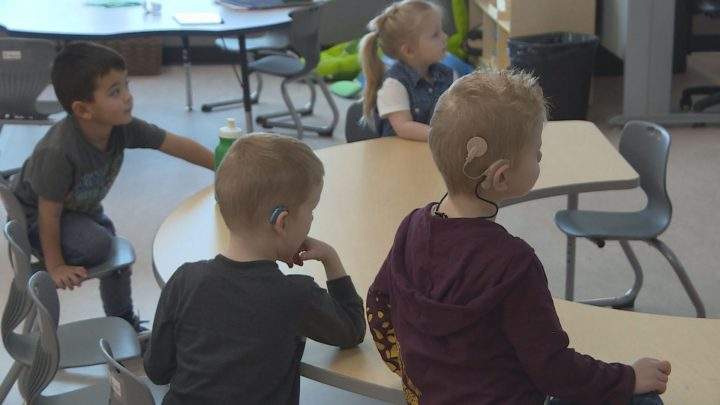 Students participating in the Children Communicating, Connecting and in Community program in Saskatoon.
