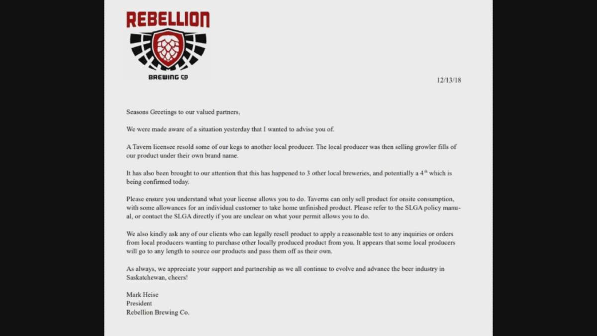 The letter Heise sent to customers.