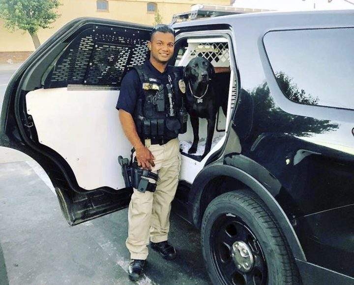 This undated photo provided by the Newman Police Department shows officer Ronil Singh of Newman Police Department who was killed by an unidentified suspect.