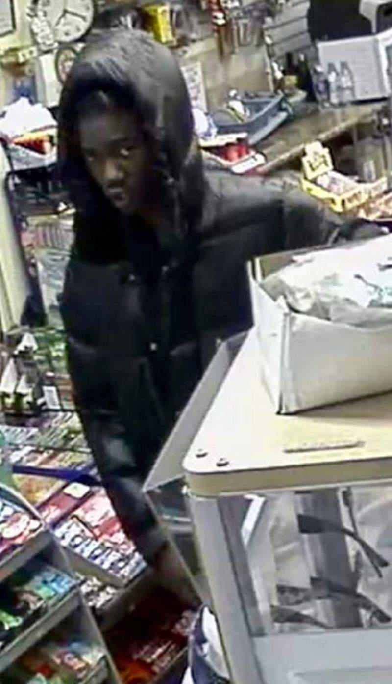 Toronto police have released security images of a suspect wanted following an alleged robbery at knifepoint near Eglinton subway station.