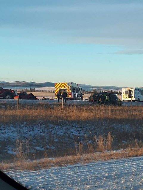 STARS air ambulance has been called to a collision near Black Diamond.