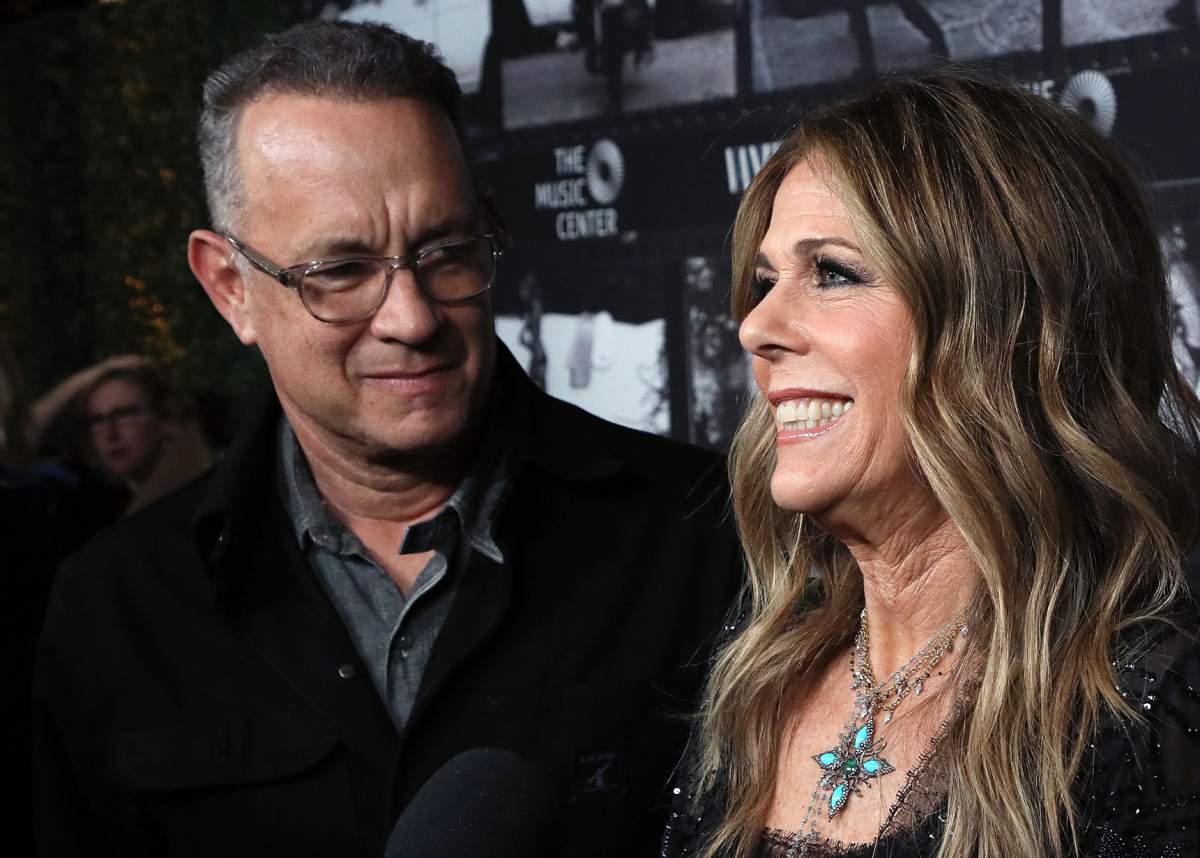 Tom Hanks and Rita Wilson at the Dorothy Chandler Pavilion on Nov. 7, 2018, in Los Angeles, Calif.