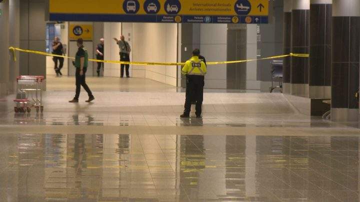 A suspicious package was found at Calgary International Airport on Sunday.