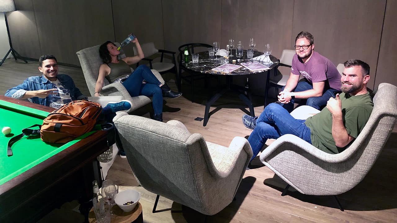 Late night chat in Portugal