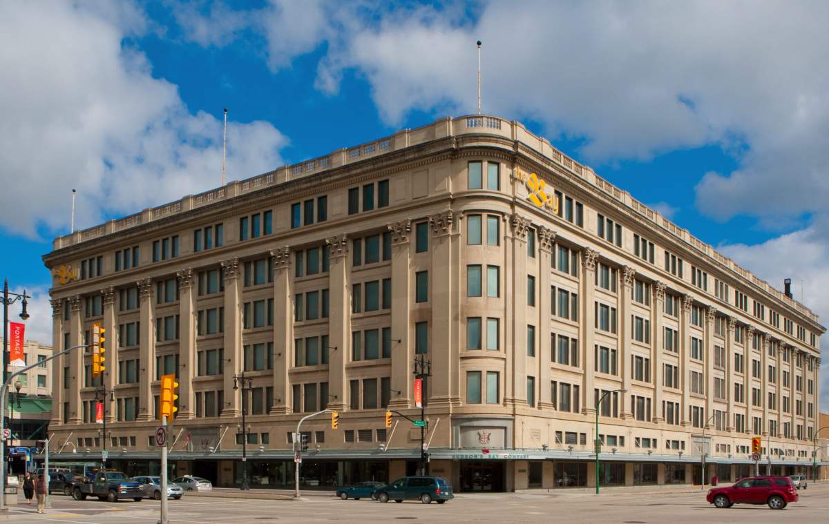 The Bay store is pictured at Portage Avenue and Colony street in Winnipeg in this May 22, 2011, file photo.