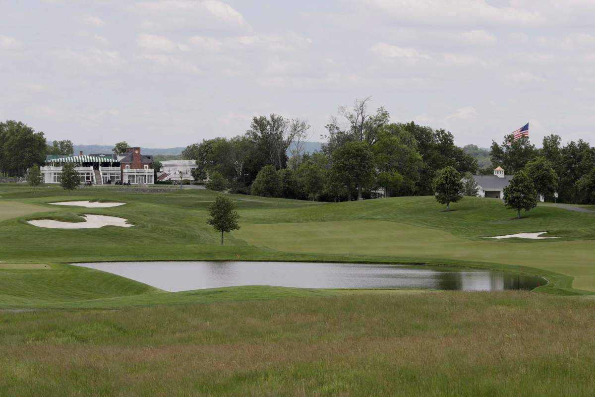 This May 24, 2017 file photo shows a view of Trump National Golf Club in Bedminster, N.J. 