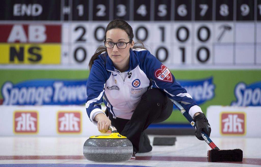 Nova Scotia skip Jill Brothers lost her voice at the 2019 Scotties Tournament of Hearts.