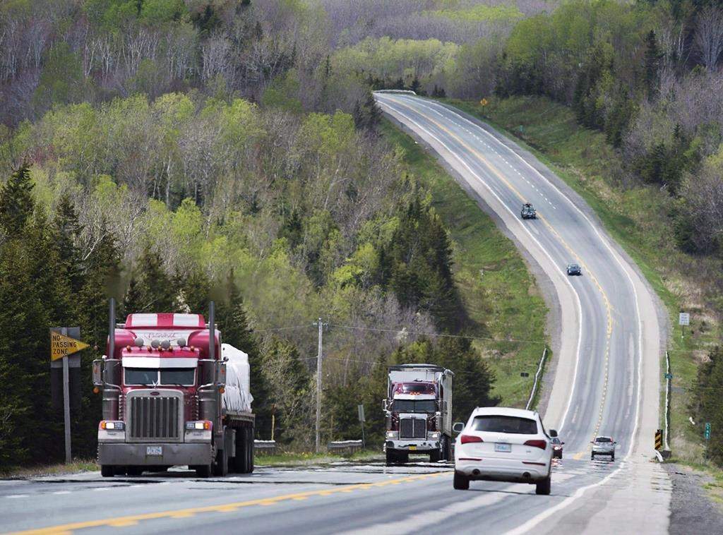 Highway 104, the artery connecting mainland Nova Scotia to Cape Breton Island is seen on Tuesday, May 24, 2016. The environmental assessment of a plan to twin a deadly 38-kilometre stretch of Nova Scotia's Highway 104 has been approved by the province's environment minister. THE CANADIAN PRESS/Andrew Vaughan.