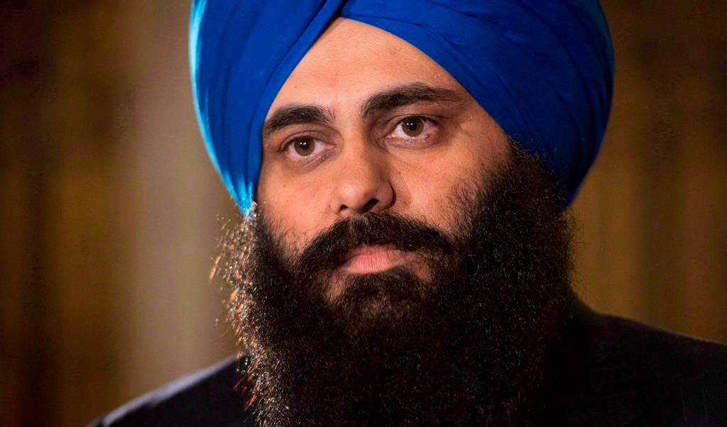 Conservative cabinet minister Tim Uppal speaks with the media about Senate reform in the Foyer of the Senate on Parliament Hill Friday February 1, 2013 in Ottawa. Uppal, who served as a minister of state in Prime Minister Stephen Harper's cabinet for almost four years, is nominated to run again in Edmonton Mill Woods, a riding Natural Resources Minister Amarjeet Sohi nabbed from him in 2015 by just 92 votes. THE CANADIAN PRESS/Adrian Wyld.