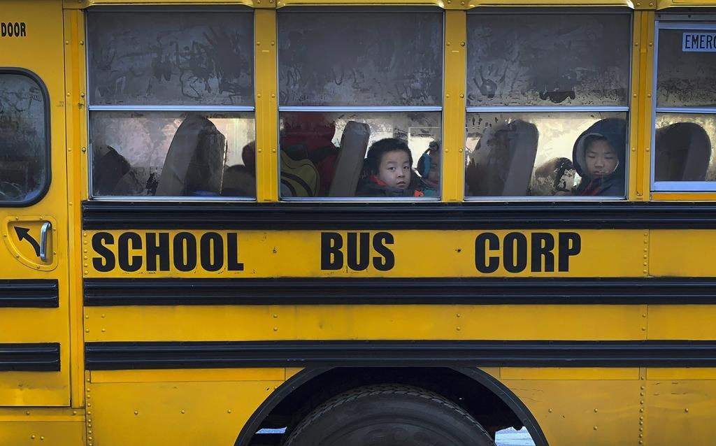 The school bus was empty aside from the driver.