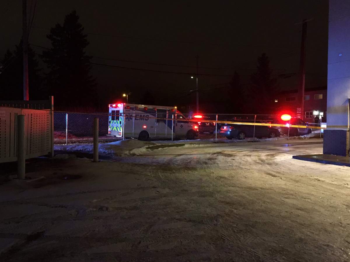 An ambulance in the southeast Gold Bar area, where a police shooting left a 26-year-old man dead Wednesday night. January 2, 2018.