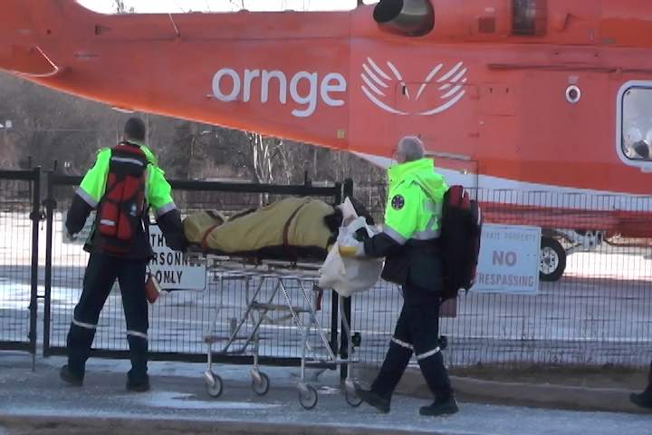 A man was seriously injured after a pickup truck ended up rolling on him.