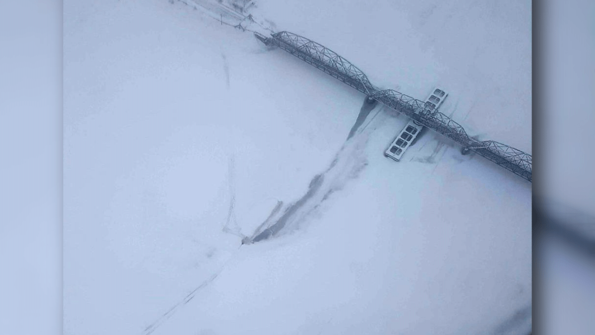 An aerial view of Morrissy Bridge where the Kings went under.