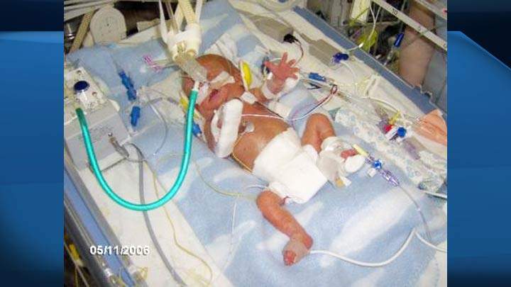 Blake Wheeler in the hospital on Nov. 5, 2006.