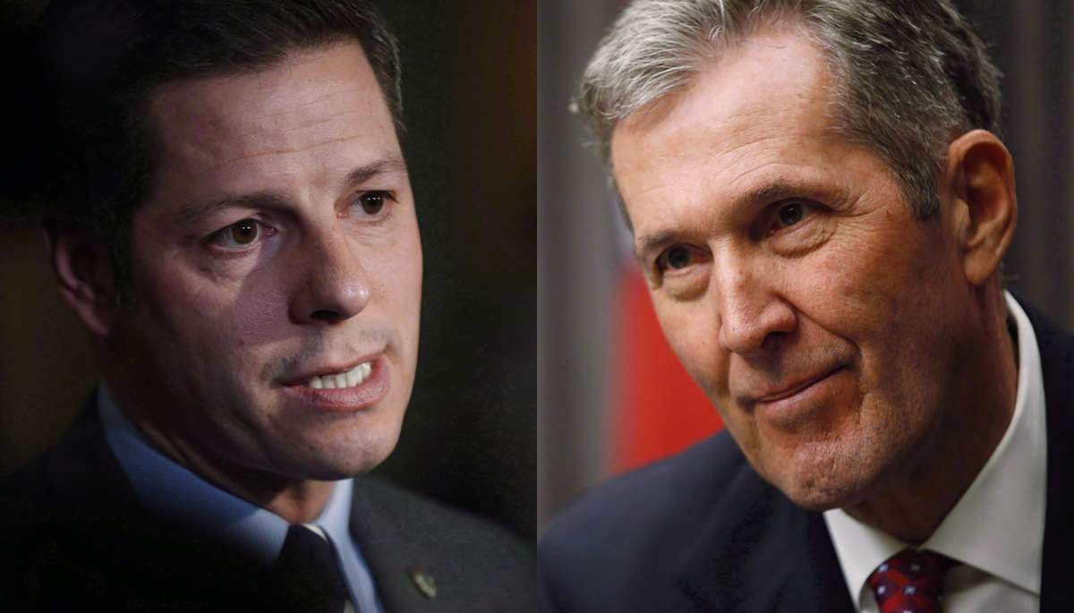 Winnipeg mayor Brian Bowman and Manitoba premier Brian Pallister.