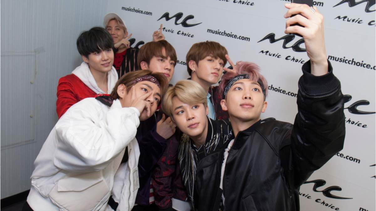 K-Pop band BTS in 2018.