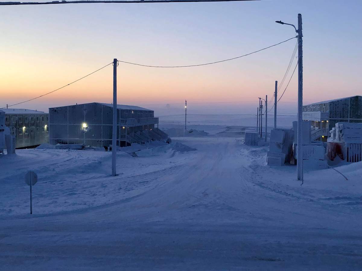 The temperature in Cambridge Bay, Nvt., feels like -52 C with the wind chill Tuesday.