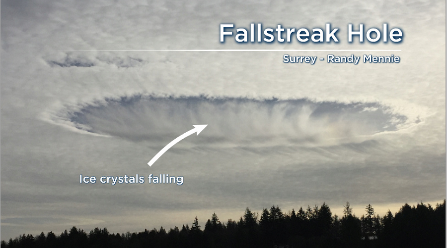 Fallstreak hole spotted Monday, Jan 28th.