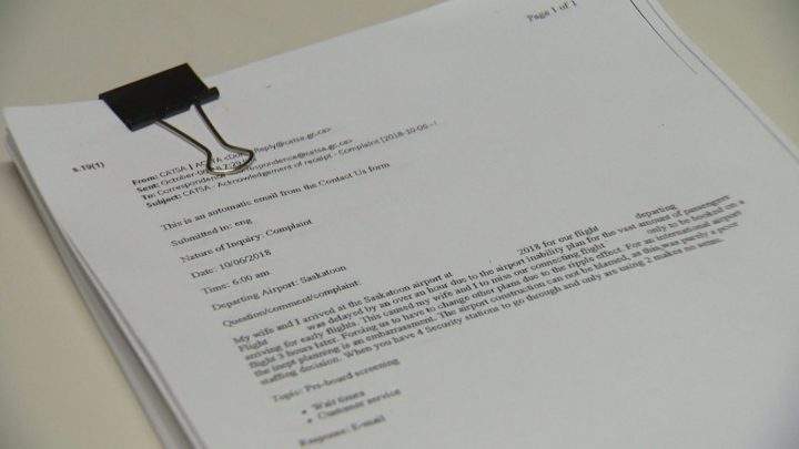 Access to Information records documenting hundreds of complaints from passengers.