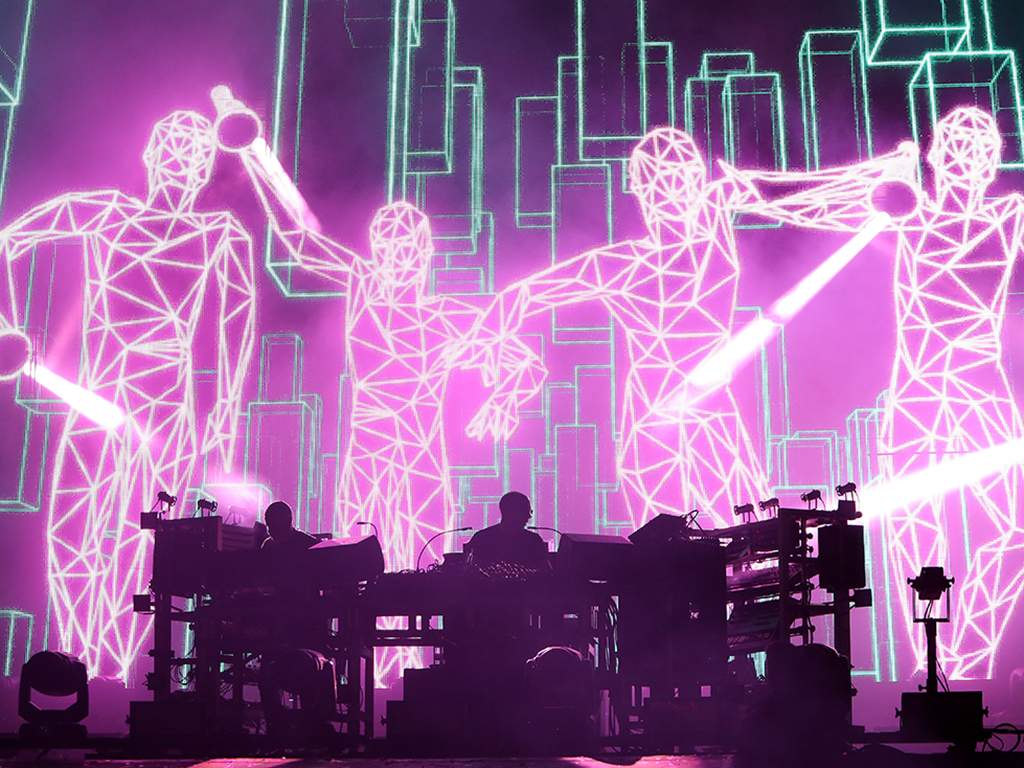 The Chemical Brothers perform at the Rock in Rio Lisboa 2018 music festival in Lisbon, Portugal, on June 29, 2018.