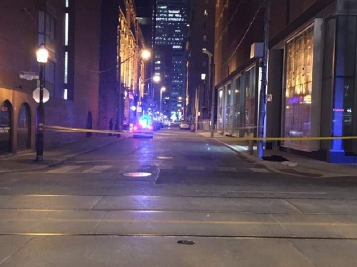 Toronto paramedics rushed one man to hospital after a daytime shooting in downtown Toronto on Sunday.