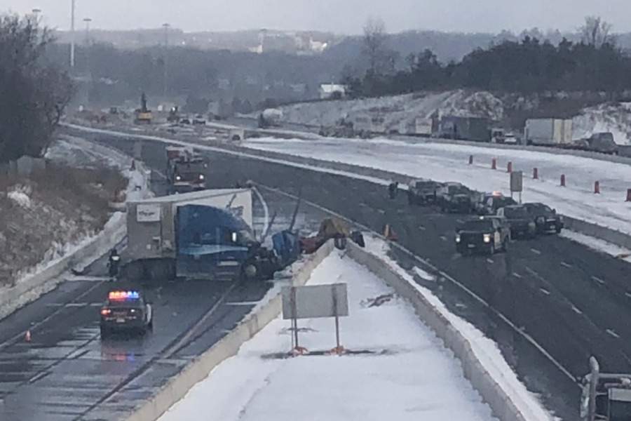A person was killed in a collision on the off-ramp from Highway 401 to Highway 8.