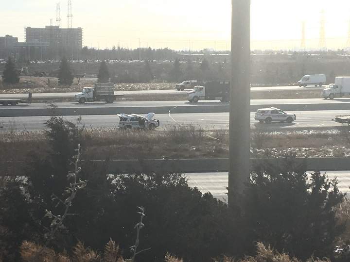 Scene of a collision involving a York police officer cruiser on Thursday.