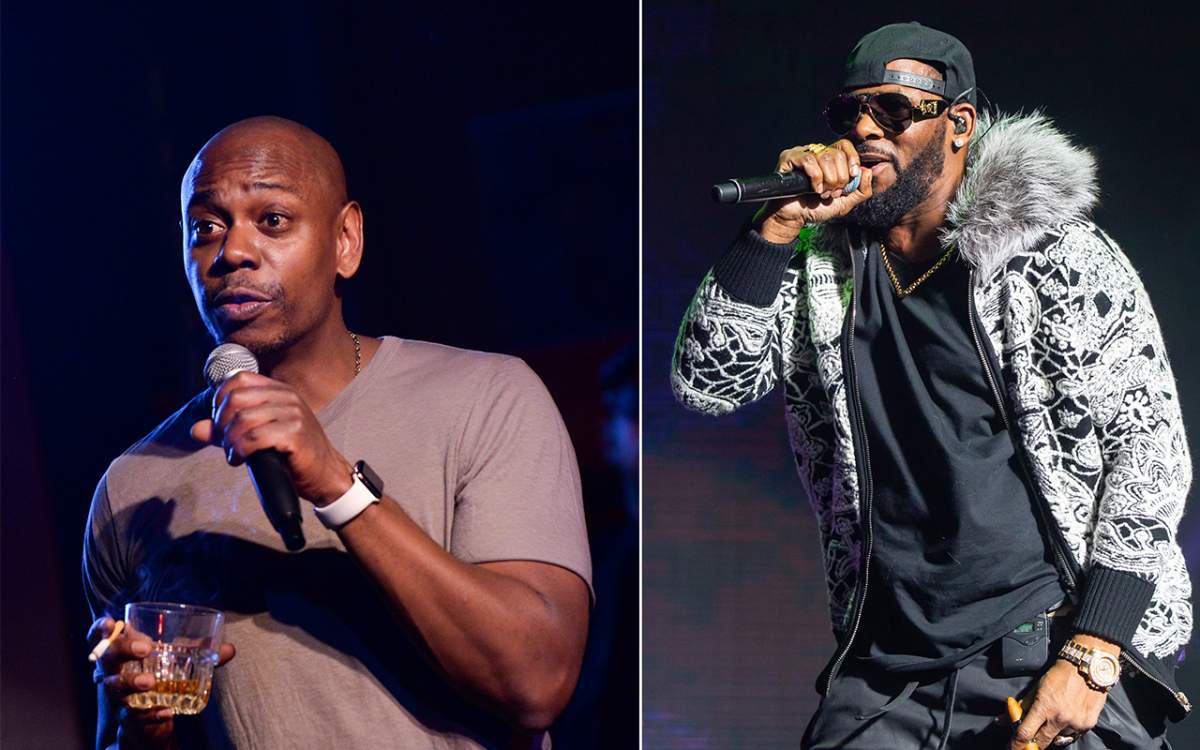 (L-R) Dave Chappelle and R. Kelly.