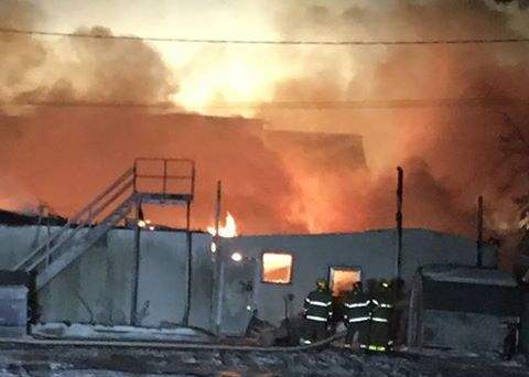 The Daysland Hotel and Liquor Store, as well as the attached Doghouse Tavern, burned to the ground early Tuesday morning in Daysland, Alta., on Jan. 8, 2019.