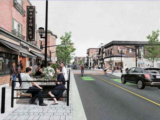 A rendering of the City of Ottawa’s vision for a renewed Elgin Street. The $36-million reconstruction began in March 2018.