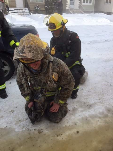 Firefighters on the scene of a Bannerman Avenue blaze.