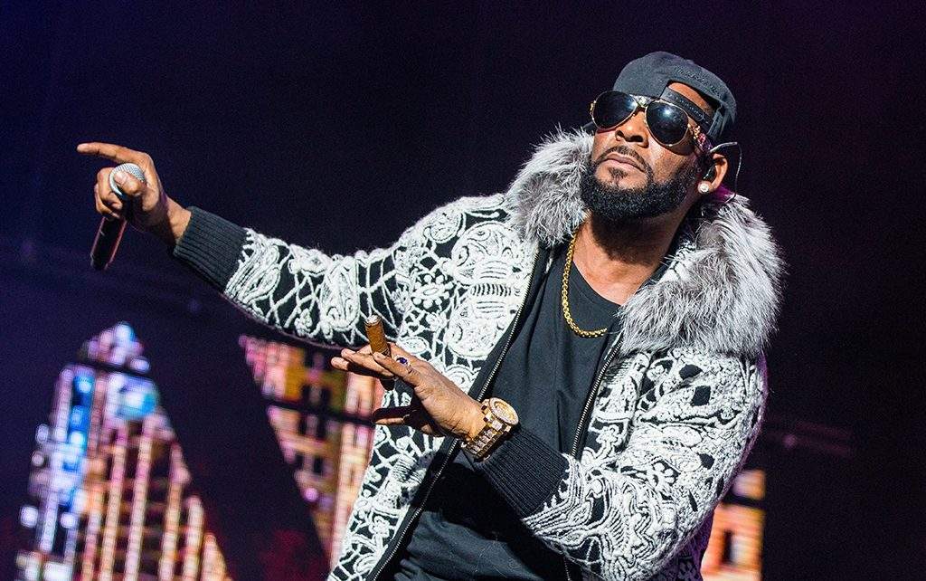 R. Kelly performs at Little Caesars Arena on Feb. 21, 2018 in Detroit, Mich.