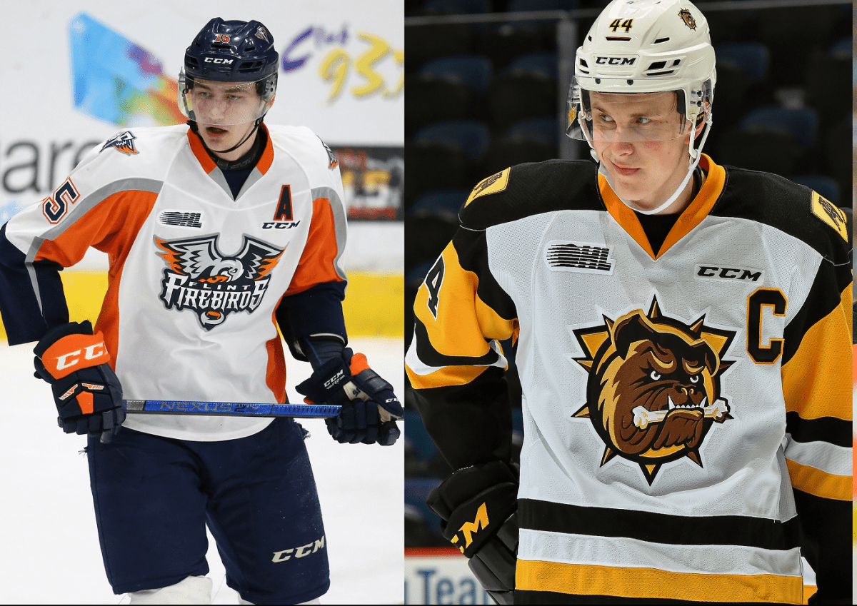 The Guelph Storm acquired Fedor Gordeev (left), MacKenzie Entwistle (centre), and Markus Phillips (right) on Saturday in three separate trades.
