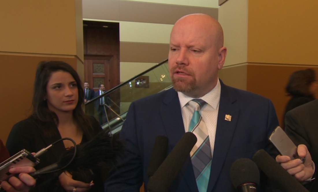 Former police officer, MNA Ian Lafrenière organized an information session on organized crime and corruption for his colleagues during the CAQ caucus retreat in Gatineau, Thurs., Jan. 31, 2019.