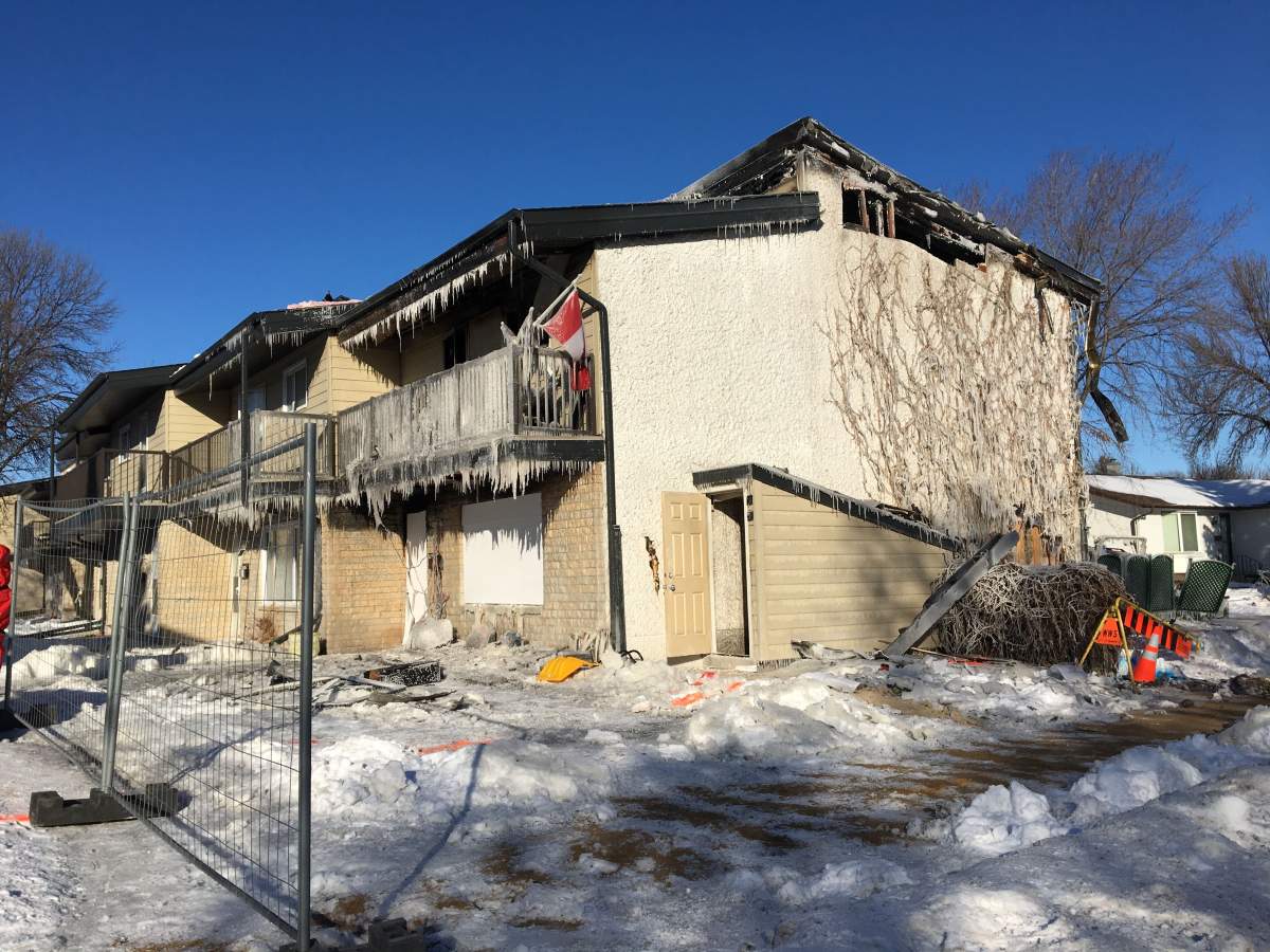 The aftermath of the fire