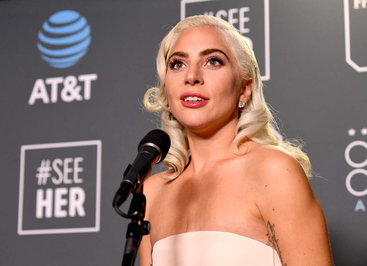 Lady Gaga poses in the press room during the 24th annual Critics’ Choice Awards at Barker Hangar on Jan. 13, 2019, in Santa Monica, Calif.